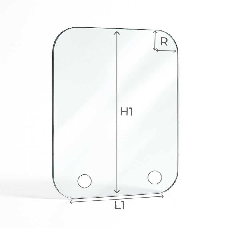 Custom Cut Glass with 4 Rounded Corners - Capska Custom Cut Glass with 4 Rounded Corners - Capska