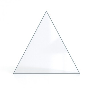 Vitre plate de forme triangulaire 4 mm autonettoyant