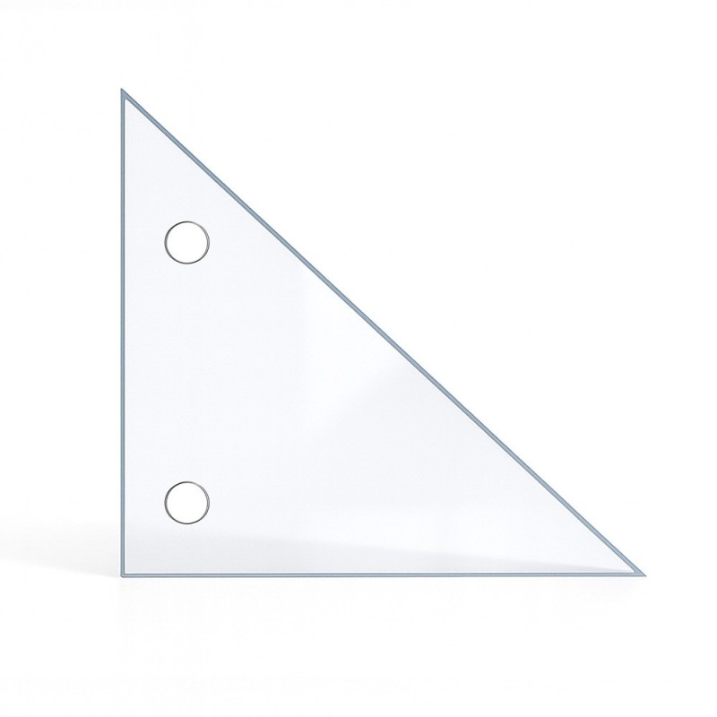 Rectangular triangle glass with drilling - Capska Rectangular triangle glass with drilling - Capska