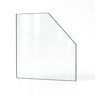 Custom Rectangle Glass with 1 Cut Corner for Stove - Capska