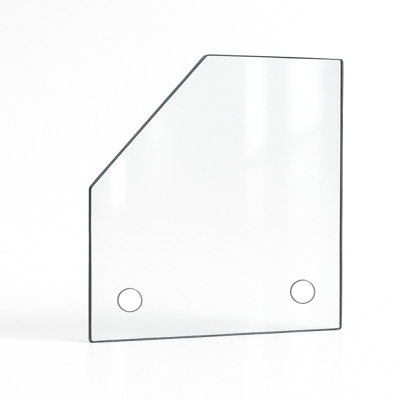 Custom Rectangle Glass with 1 Cut Corner for Stoves - Capska