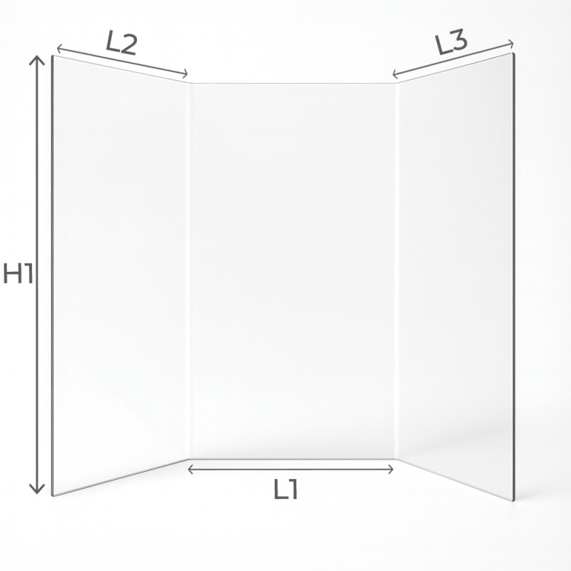 Invicta 637046 FOYER 700 PORTE LATÉRALE Glass - Prismatic glass panel for fireplace insert