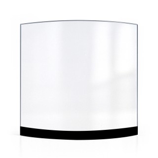 Techfire UNI 1068 Glas - in sich gebogenes Siebdruck Kaminglas für Kaminofen