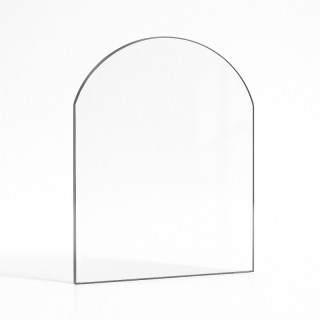 Cristal Godin CANTOU LISERON ET CANTOU D'ANGLE LISERON - Vidrio Rectángulo con arco para inserto de chimenea Cristal Godin CANTOU LISERON ET CANTOU D'ANGLE LISERON - Vidrio Rectángulo con arco para inserto de chimenea