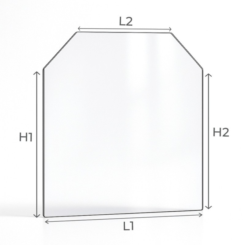 Supra HF 3352 - Vidre amb 2 angles tallats + Juntes Supra HF 3352 - Vidre amb 2 angles tallats + Juntes