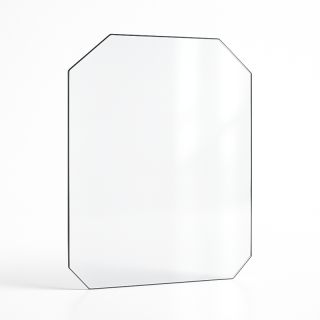 Austroflamm SPARK Glass - 4 cut corners glass panel for wood burning stove