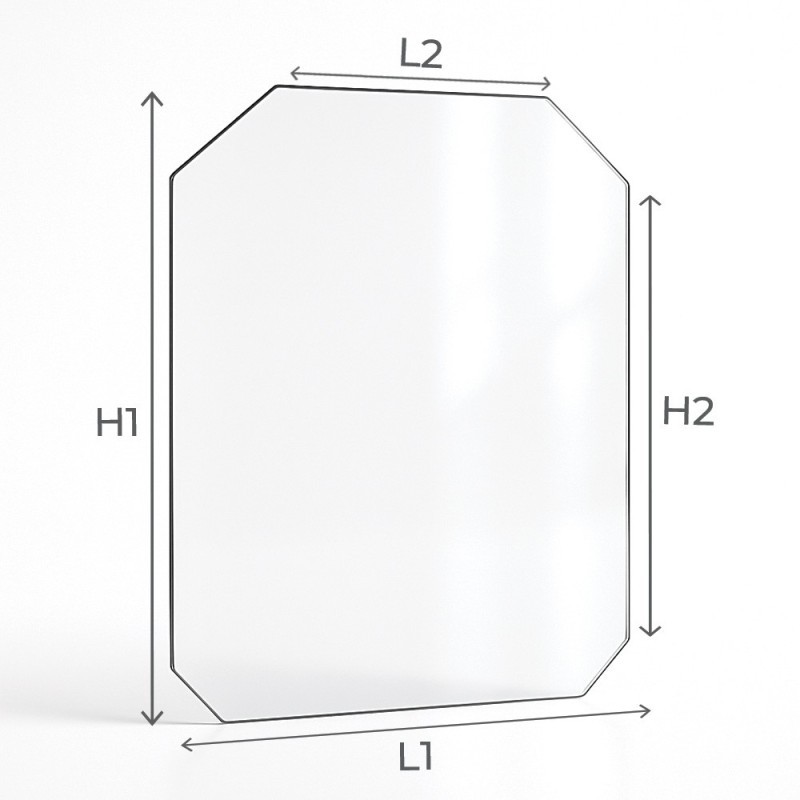 Jotul C21/22 Glass - 4 cut corners glass panel for fireplace insert