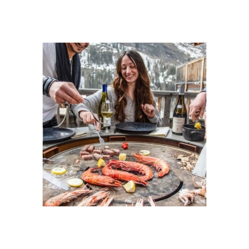 Gas Plancha Brasero 130 cm Diameter - 3 Heights (40/80/110 cm) - Capska